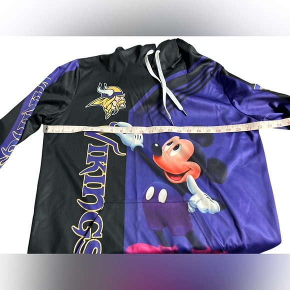 Minnesota Vikings Mickey Mouse 3D Hoodie‎ NFL Sweatshirt Unisex L - Picture 11 of 14